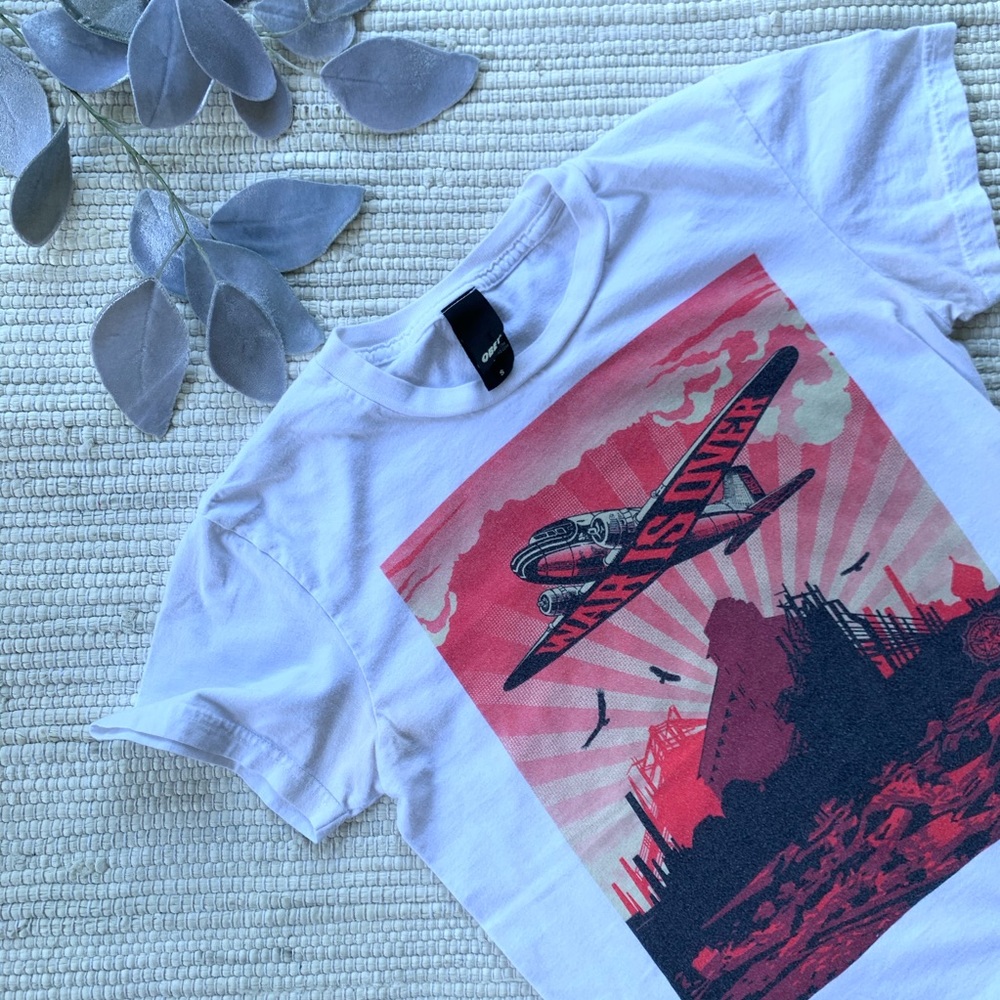 Obey bomber white shirt A-033